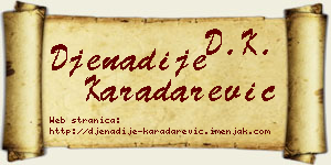 Đenadije Karadarević vizit kartica